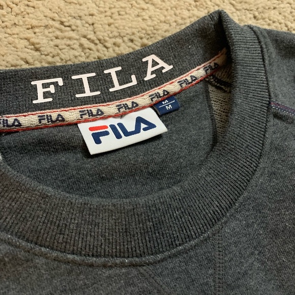 FILA GREY OVERSIZED CREW NECK SWESTER - Picture 3 of 3